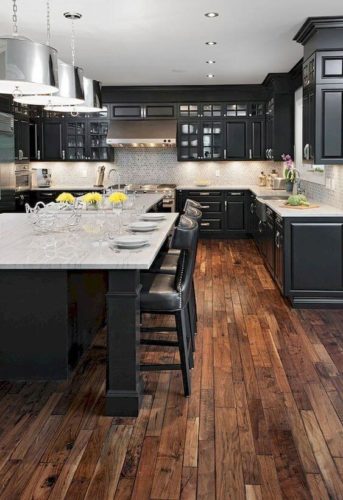 30 Trendy Dark Kitchen Cabinet Ideas | Forever Builders ...